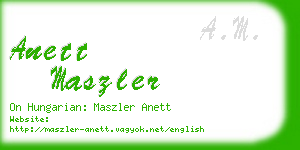 anett maszler business card